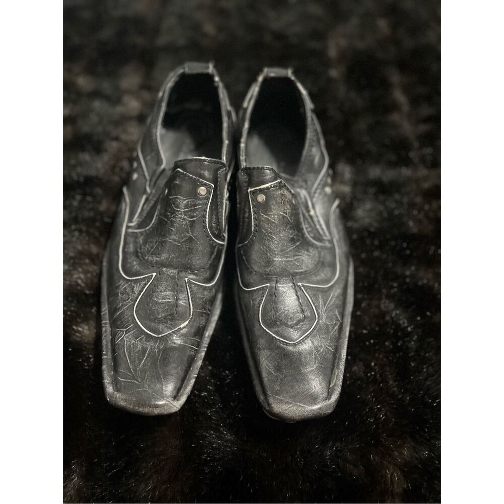 District 3 Blizzard  Oxfords Vegan Faux Leather Shoes Blizzard Black Size 9.5